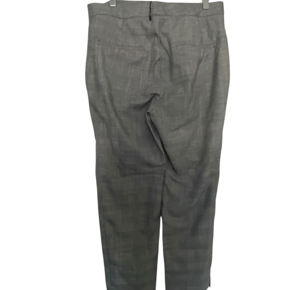 ZARA Tailored Gray Plaid Slim-Fit Trousers - Picture 3 of 8